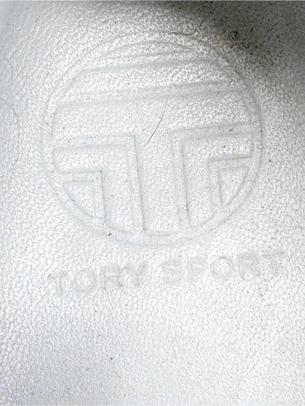 Tory Burch Sport Ruffle Athletic Sneakers White Suede Lace Up Shoes Size 5.5M